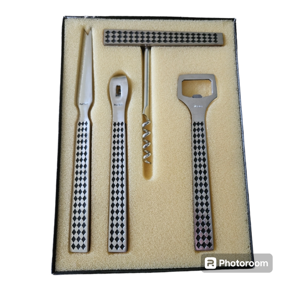 Vintage Black Diamond Playboy Piece Bar Set